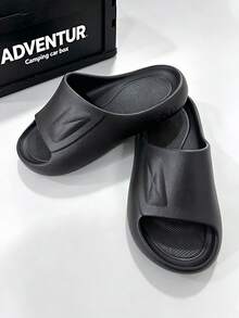 Men's New Summer Indoor Home Quiet Arch Support Slides Beach Outdoor Sandals - Black - View 4