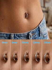 CIZME Clicker Belly Button Rings 14G(1.6mm) Gold Plated Belly Button Piercing Hoops 14G 6/7/8/10/12/14mm Inner Clicker Belly Button Rings For Women - Circular Ring - View 5