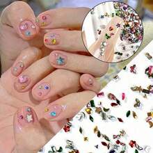 100/500/600/1000pcs 2-3mm Ultra Bright Mini Resin Flat Back Rhinestones Asymmetrical Shape DIY Nail Art Decorations Rhinestone Nail Accessories Nail Supplies - Multicolor - View 5