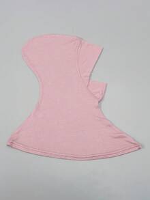 1PC Women's Fashion Solid Color Chin-Wrap Elastic Chin-Wrap Base Beanie Head Scarf - 063-powder Skin - View 5