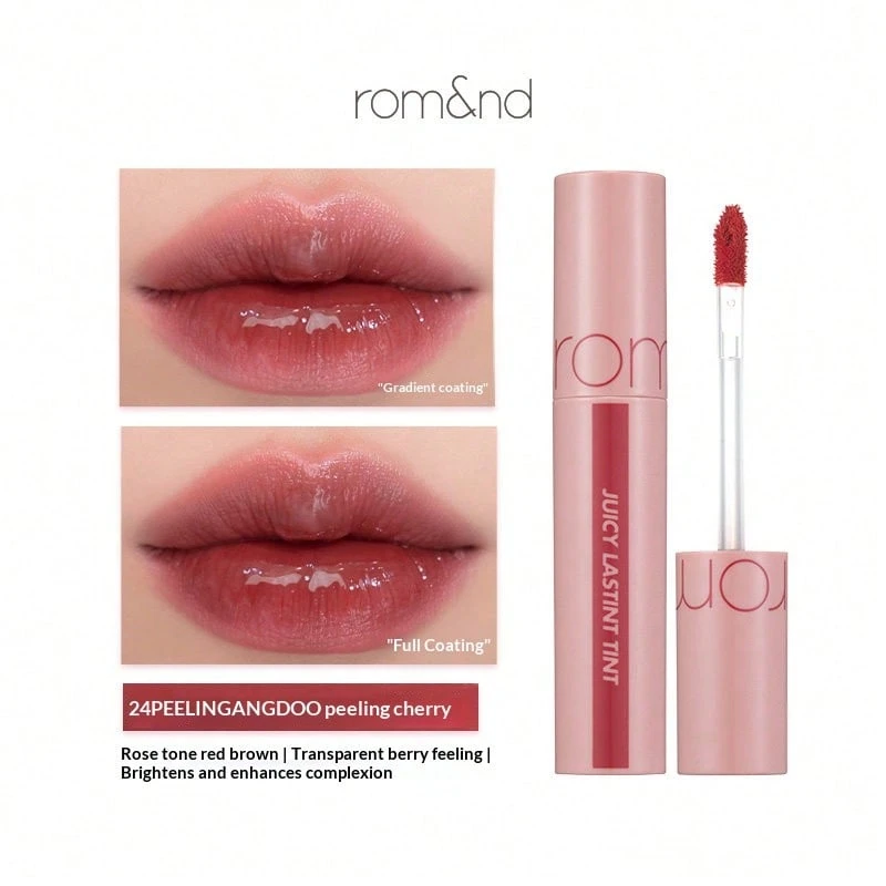 Rom&nd Juicy Lasting Tint 5.5g 亮澤滋潤唇釉,成膜持久顯色,鮮豔多汁色調,滋養韓系唇妝 - 查看 1
