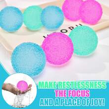 Bolas sensoriais macias grandes para stress, brinquedos fidget macios de gel de memória texturizado, brinquedo fidget sensorial macio grande para rapaz/adultos, bola de apertar para alívio da ansiedade para /PHDA, lembrancinhas de festa, presentes - Multicolorido - Ver 4