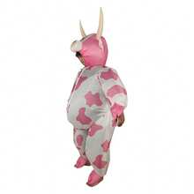 Adult Colored Cow 3D Inflatable Suit, Full Body Cartoon Doll Set, Halloween Party, Annual Party, Funny Cosplay Performance Costumes - Multicolor - View 5
