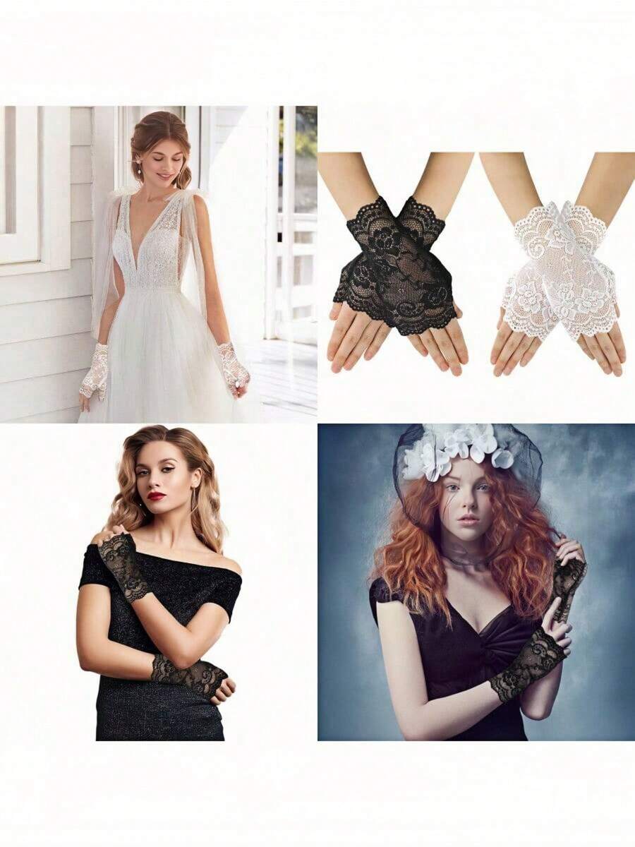 1 Pair Solid Color Spring/Summer Ultra-Lightweight Half-Finger Women's Gloves, Thin Sun Protection Half-Finger Gloves Suitable For Tea Picking, Driving, Cycling, Comfortable And Durable, Elastic Short Arm Guard Gloves, Holiday Gift, UV Protection