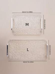 1pc Water Ripple Tray, Cake Display Tray For Festival And Wedding Decoration, Storage Tray - Clear - View 8