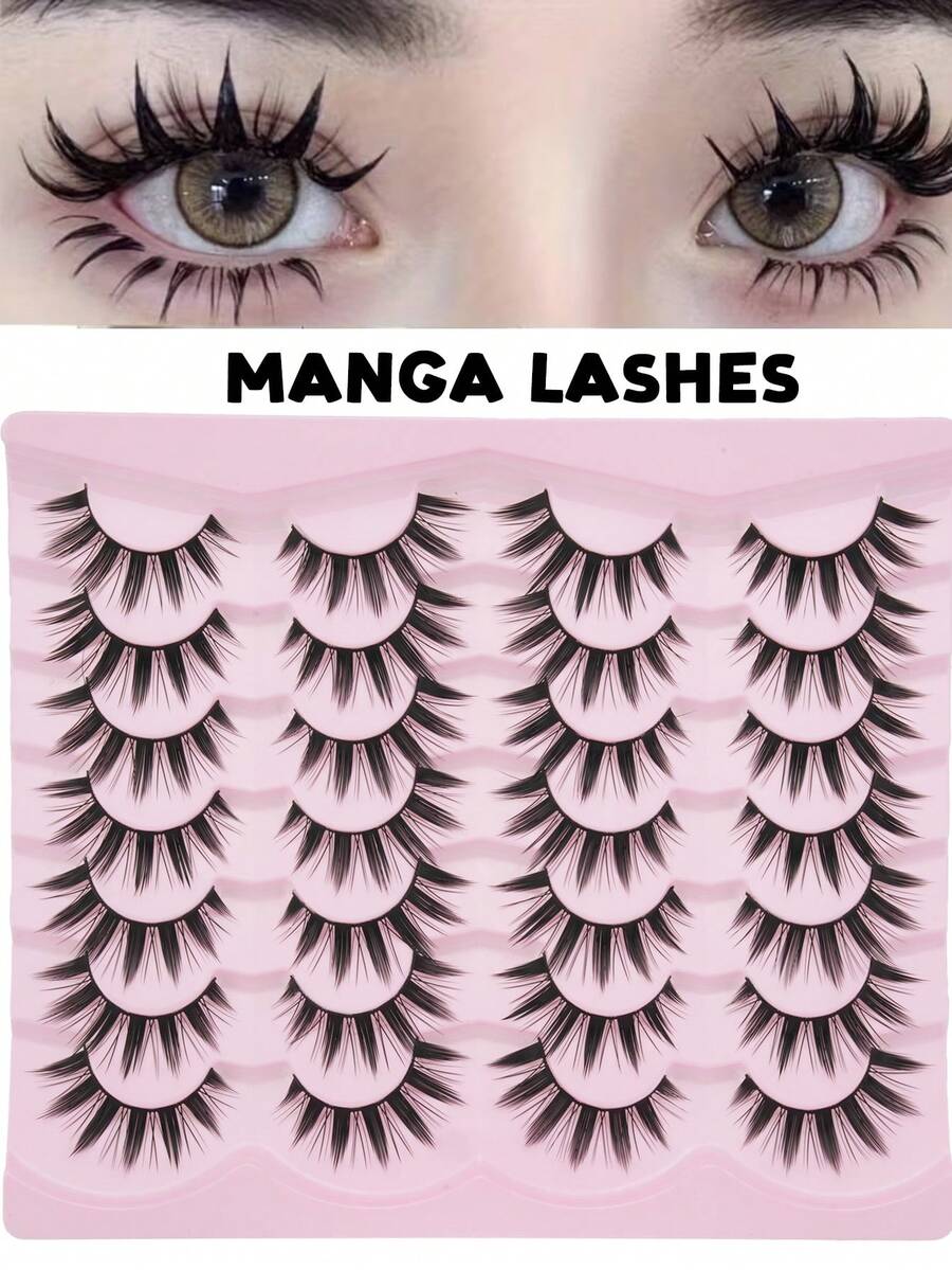 14 Pasang Bulu Mata Palsu Anime Bentuk C-Curl Kapasitas Besar, Bulu Mata Kartun, Bulu Mata Palsu Lembut, Mengembang, dan Meruncing, Dapat Digunakan Kembali, Cocok untuk Perjalanan Sehari-hari, Cosplay, Pesta, Hadiah Liburan Halloween - View 1
