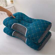 1 pieza Almohada de cuello ergonómica - Almohada de soporte de cuello ergonómica con diseño de curva del Body humano, lavado a mano - Blanco - Ver 11