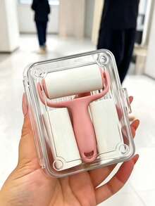 1 Set Portable Mini Lint Roller Kit - 1 Roller Handle + 3 Replacement Rollers, Strong Adhesive For Pet Hair Removal, Easy To Use, Reusable Handle, No Power Needed For Pet/Clothes/Carpet/Car Seats, Essential For Pet Owners - Multicolor - View 7