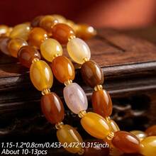 8x12mm AA Natural Stone Rice Shape Brown Yellow Agate Loose Spacer Beads For Jewelry Making DIY Gorgeous Bracelets Necklace Accessories For Gifts - Beads - View 9