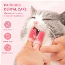 Pet Two Finger Toothbrush, Dog Cat Pet Supplies, Tooth Cleaning, Finger Cover, Oral Cleaning Tools - View 4