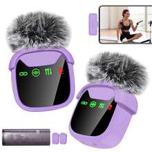 Professional Wireless Lavalier Microphone, Wireless Lavalier Mic Compatible With Iphone & Type-C Phones, Perfect For Video Recording, Teaching, Interviews, Vlogging, Live Streaming, Receiver:300mAh, Microphone:60mAh 3.7V Rechargeable Lithium Battery - View 17