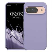 純色液態矽膠夏季清新配色手機殼，適用 9 9A 9 Pro XL 10 10 Pro 10 Pro XL，內襯法蘭絨觸感滑順防摔手機殼，適用 Pixel 7A 8A 8 Pro 7 Pro 6A 6 Pro 5 5A - 草紫色 - 查看 7