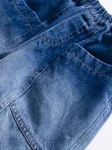 Boys' Kids Denim Jeans Pants, Spring/Autumn 2026 New Style, Casual Tapered Long Pants For Middle And Older Children - Medium Wash - View 4