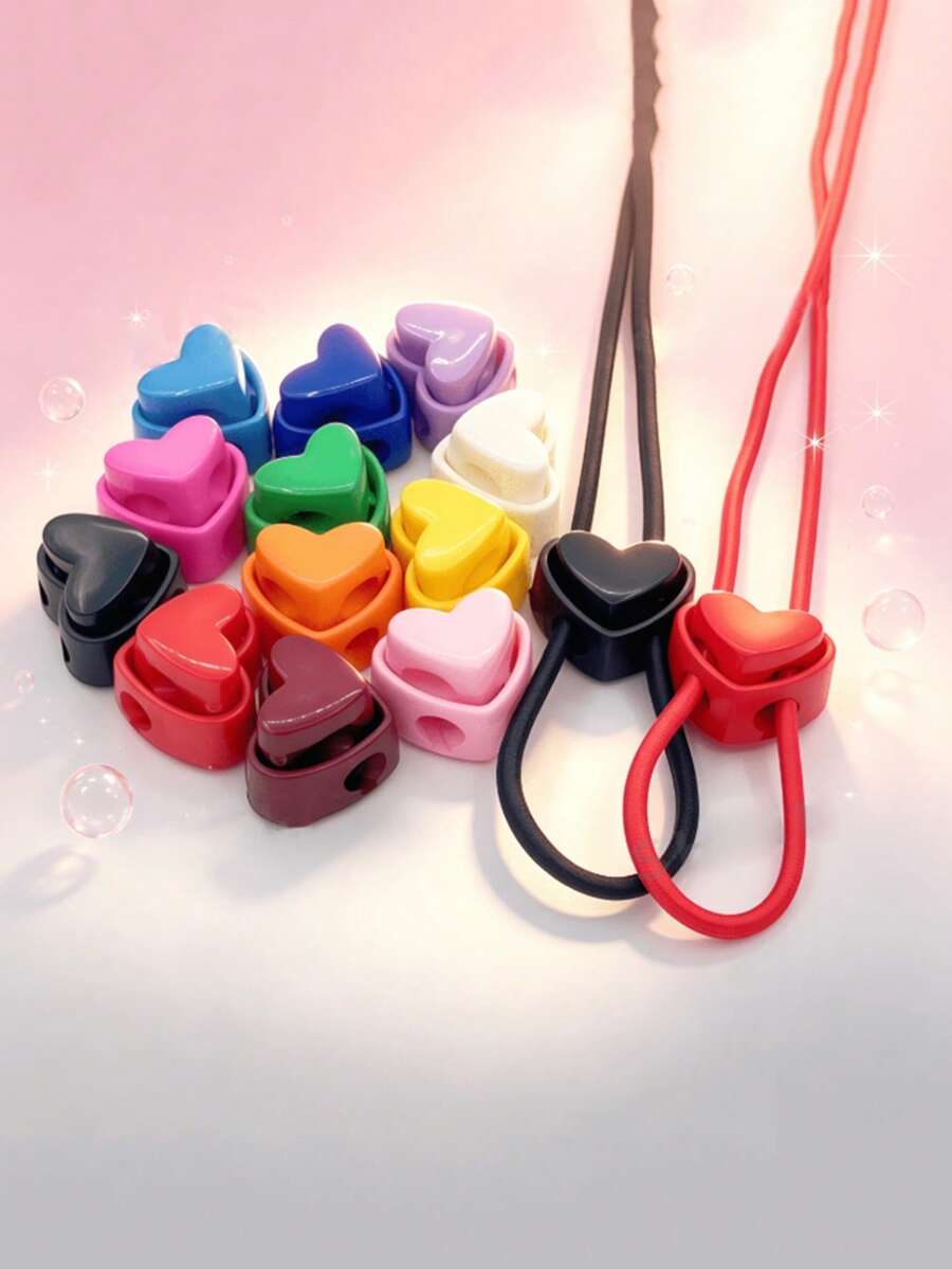 10/50pcs Colorful Buttons, Hanging Buckles, Elastic Adjustment Buckles, Elastic Rope Buckles, Heart-Shaped Buckle Rings, Hanging Rope Buckles, Lock Buckles, Heart-Shaped Spring Buckles, Pig Nose Buckles, Elastic Adjustment Buckles, Closure Buckles, Cute Buckle Rings, Badges, Adjustment Buckles