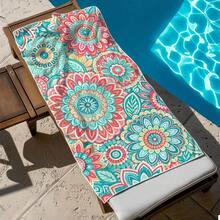 1 pièce/24 pièces Serviette de plage à motif mandala vintage, couverture de plage surdimensionnée en microfibre ultra-fine, serviette de bain super absorbante, convient pour les voyages, la piscine, la plongée, le surf, le yoga, le camping, plusieurs tailles, accessoires de plage, applicable pour la plage, la piscine, les voyages, le camping, le yoga - Multicolore - Voir 11
