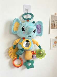1pc Baby Stroller Toy For Boys And Girls, With Crinkle Paper, Mirror, Teether, Ring, Colorful Beads And Bell, Suitable As Newborn Gift - Multicolor - View 8