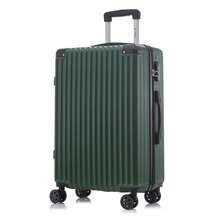 YONSLY Large Suitcase 28/24/20/16 Inches With 4 Wheels 360° Combination Lock Mesh Pocket Soft Rubber Handle Hard Shell Trolley Lightweight Suitcase - 深綠 - 查看 1
