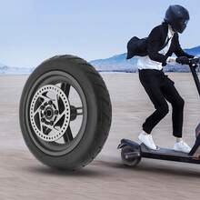 9.84" Electric Scooter Inflatable Rear Wheel W/Disc Brake Solid Tyre Wheel Hub Disc Brake Set For M365&1S Scooter Black - Black - View 2