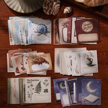 1 Pack 15pcs European Style Small Object Collage Stickers, Vintage Creative Aesthetic Decals, DIY Decorative Collage Craft Materials, Holiday Gift, Personalized Scrapbook School Stationery Supplies - W.P. - View 6