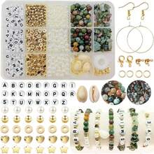 1000pcs Jewelry Making Kit, Includes Asymmetrical Stones, Beads, Pearls, Spacer Beads, For DIY Handmade Bracelet, Necklace, Pendant And Craft Beading Supplies - Multicolor - View 21