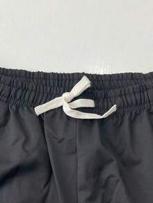 男士休閒運動長褲，新款直筒抽繩休閒褲，四季皆宜，秋冬送給丈夫/男友的最佳禮物選擇 - 黑色 - 查看 6
