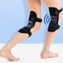 Spring Force Knee Pads, Knee Booster Knee Joint Support Powerful Non‑Slip Leg Protector For Strength Training Mountaineering, Outdoor Hiking Cycling - Black - View 3