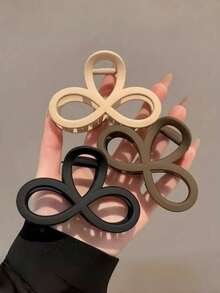 3pcs Solid Color Casual ABS Plastic (ABS Resin) Bow-Shaped Hair Claw Elegant Cute Minimalist Fashion Street Casual Vintage Palace Style Minimalist Style Outfit Matching Suitable For Women Daily Hair Styling Decoration Makeup Bathing Commuting Travel Vacation Hair Clip Shark Clip Hair Accessory Headband All Seasons - Multicolor - View 2