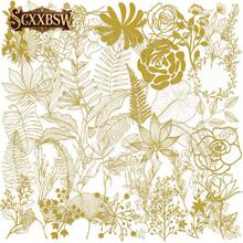 SCXXBSW 50pcs Elegant Floral Hot Stamping Stickers, Cool Anime Decorative Stickers, Classic Gift Decorations, Value Pack, Cute Cartoon Stickers, Waterproof And Durable, Phone Case Decorative Stickers, Can Be Applied To Laptops - Multicolor - View 2