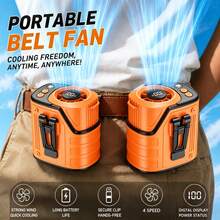 W&O 3-In-1 Portable Cooling Neck Fan | Waist Fan | Desk Fan - 18000Rpm Powerful Brushless Motor, Super Strong Wind, Four Speed Adjustment, 3600Mah Large Capacity Ultra Long Endurance Battery, Led Light Power Display - 綠色 - 查看 1