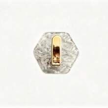 1個免鑽孔冰川紋理自黏式掛鉤，玫瑰金透明奢華牆掛鉤，適用於浴室、門與牆面 - 查看 5