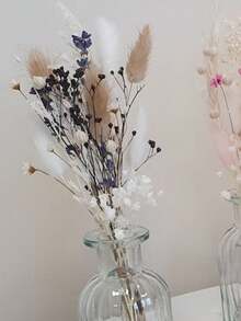 1/2/6pcs Mini Rabbit Tail Artificial Flower Bouquet, Suitable As Bridesmaid Invitation And Flower Girl Gift Box, Also Suitable For Bohemian Style Wedding Table Centerpiece Decoration, Small Vase Decoration, Small Birthday Cake Decoration, Autumn Decoration, Etc. - Multicolor - View 6