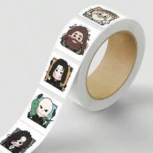 Warner Bros 300Pcs /1 Roll Genuine Harry Potter Cartoon Hogwarts Stickers Cartoon Hermione Ron ,Waterproof Sticker,PVC Material, Applicable To Water Bottle Guitar Helmet Bike Decor Decals,Ideal Birthday Gift - Party Gift - Holiday Gift - Back To School Gift - Multicolor - View 2