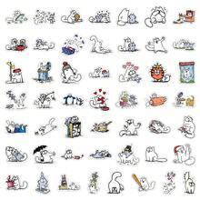50pcs Cute & Funny Simon's Cat Animation Cartoon Decorative Notebook Stickers - Simon's Cat-1965X - View 4