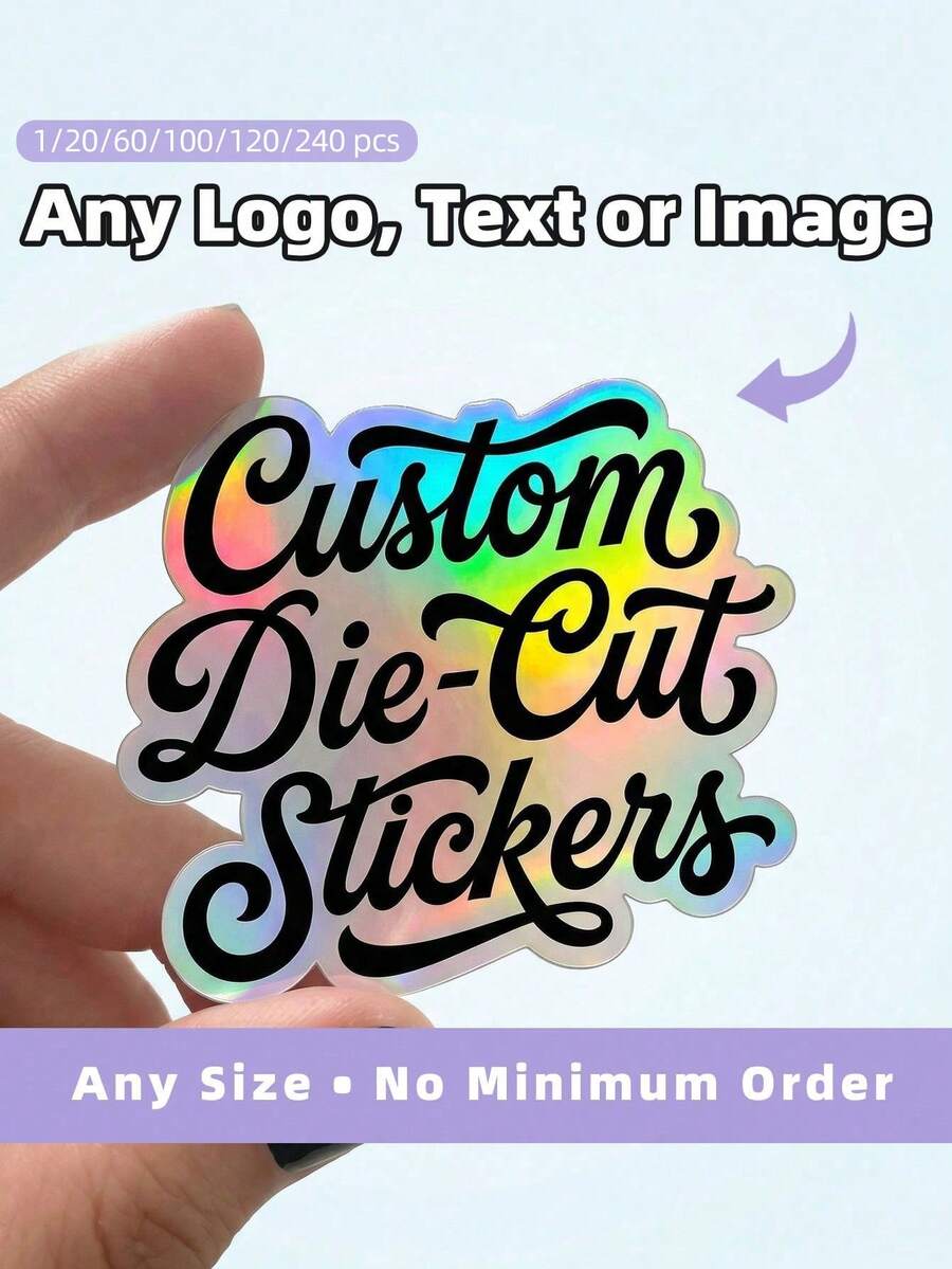 1~240pcs Personalized Labels - Customizable Stickers With Any Design, Image, Logo, Text, Waterproof PVC Material, Suitable For Graduation, Wedding, Birthday And Other Occasions, Exquisite Vintage, Ideal Gift For Him, Small Business - Multicolor 2 - View 1