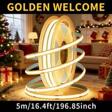 LITSHOW COB LED Strip 320 LEDs/M, Soft Flexible DIY Cuttable, Ultra Bright Even Glow, Multiple Switch Types Available For Kitchen, Cabinet, Bedroom, Home Decor - Push Button Switch - View 12
