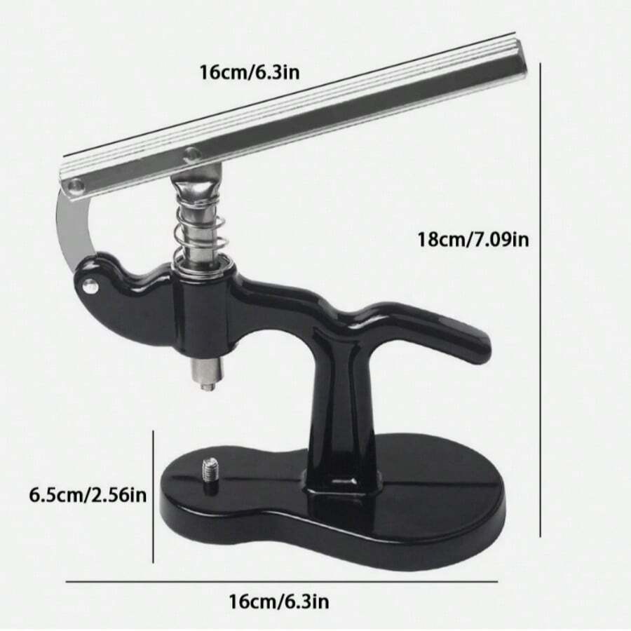 13PCS Watch Back Case Press Opener Crystal Glass Closer Fitting Repair Tools Kit - Black - View 1