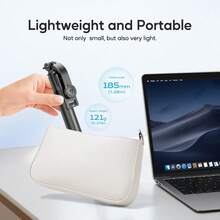 TOKQI حامل سيلفي قابل للتمدد خفيف الوزن ومحمول مع جهاز تحكم عن بعد لاسلكي 130mAh، حامل هاتف قابل للفصل مع إضاءة تعبئة اختيارية لالتقاط صور جماعية، البث المباشر، تسجيل الفيديو، متوافق مع أجهزة IOS و Android - مقاس واحد - مشاهدة 11