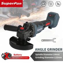 125mm 660W High Power 10000RPM Brushless Lithium Battery Angle Grinder Industrial Grade Polishing Machine Rust Removal/Tile Polishing/Home Decor Multi-Function Rechargeable Polishing Tool (Bare Tool - Battery Not Included) - Dusty Blue - View 2