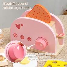 Children's Simulated Kitchen Utensils Set For Simulated Housekeeping Games, Early Education Role-Playing Bread Machine Kitchen Utensils Wooden Toy Set, Children's Kitchen Game Set, Children's Birthday And Christmas Gifts - Simulated Bread Maker - View 8