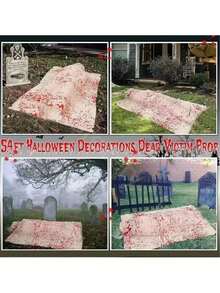 Halloween Bloodstain Shawl Cover, Horror Halloween Blood-Dyed Fabric, Perfect For Halloween Party Decoration And Pranks - Multicolor - View 8