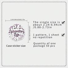 50pcs Science Equipment Test Tube Cell Microbe Cartoon Creative Niche Decorative Mirror Pegboard Stickers - Science-1966 - View 2