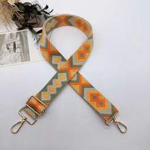 Correa de bolso ondulada de color contrastante de 3.8CM, correa de hombro ajustable, la talla grande vendida - Multicolor - Ver 19