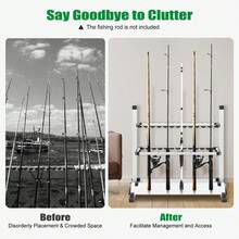 YUNRUX Rod Stand For 24 Rods, Fishing Rod Stand For Indoor And Outdoor Use, Fishing Rod Stand Holder Made Of Aluminum Alloy - A - View 10