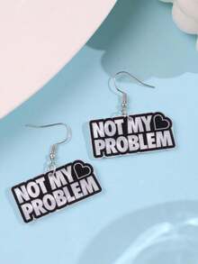 1 Pair Creative Fun Quirky Unique Cute Cartoon Exquisite Fashion Slogan Acrylic Earrings For Women, Daily Wear, Holiday Party Jewelry - Multicolor - View 4