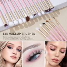 Brochas de Maquillaje Profesional 30 Piezas kit Alta Calidad Sintético Brochas Maquillaje Sombras de Brochas para Ojos en Polvo para Base de Maquillaje -Negro - Rosa - Ver 6