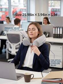 [Year-Round Use]1pc Essential Travel Accessory, Neck, Chin, Waist Support - Neck Pillow For Sleep Travel Airplane, Adjustable Bendable Roll Pillow, Pillow For Sleep, Travel Accessory, Bed Pillow - A - View 14