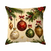 4pcs/1pc Santa Claus And Snowman Pattern Pillowcase Without Insert, Single-Sided Printed Pillowcase, Suitable For Living Room Bedroom Home Decor, All-Season Pillowcase - Multicolor - View 11