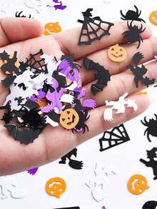 15/30/50g Halloween Confetti Decorations, Pumpkin Witch Spider Web Foil Confetti, Suitable For Halloween Party Table Decor, DIY Crafts And Photo Props - Halloween Confetti 3 - View 4