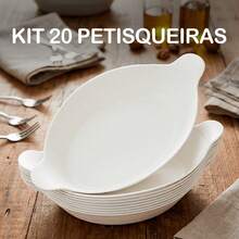 Kit Of 20 Boat-Shaped Appetizer Platters For BBQ, Parties, Cold Cuts, Serving Peanuts, Broth - Kaziva - 白色 - 20 個單位 - 查看 1