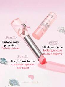 FLORTTE Lip Gloss Padat Seri Glass Sea 2.7g Lipstik Cermin Transparan untuk Melapisi Lipstik Nude Glass - B01# Liburan Pantai - View 3